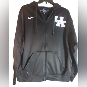 UK Black Full Zip Jacket With Hood Size M Sports Activewear Athleisure Casual